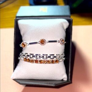 Elegant Silver and Gold Bracelet Set